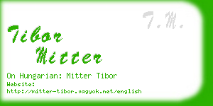 tibor mitter business card
